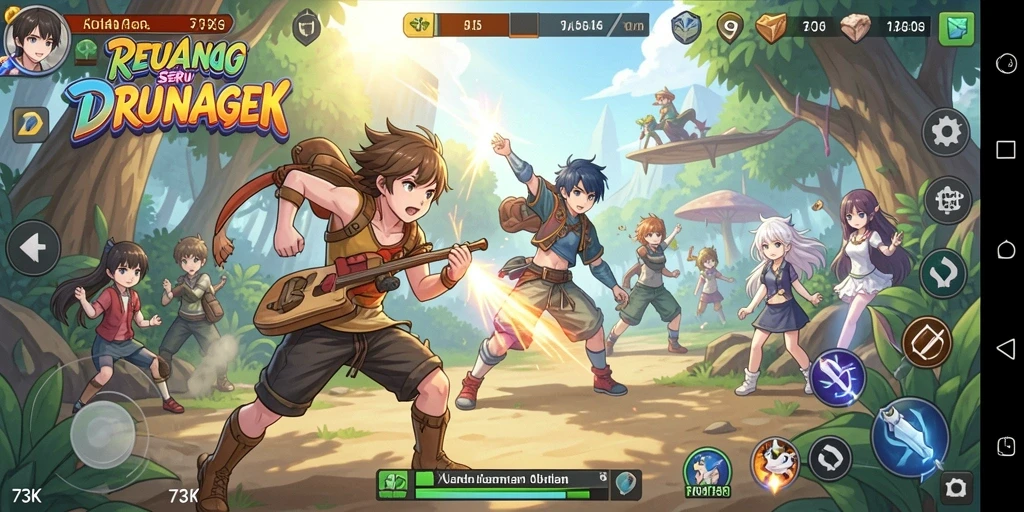 Gameplay seru dan penuh warna dalam dunia Anime.