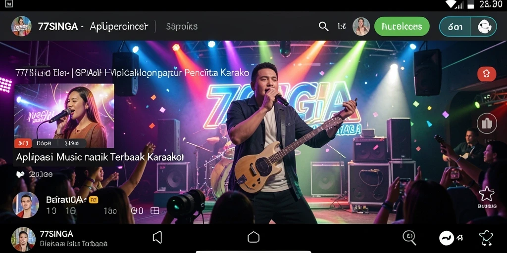 Screenshot gameplay 77SINGA yang menunjukkan keseruan karaoke.
