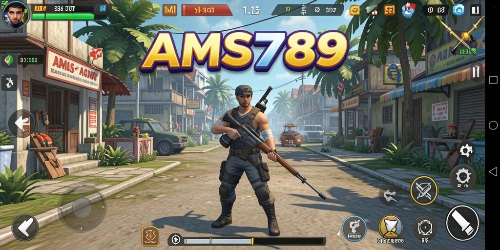 Screenshot AMS789 menampilkan karakter dan lingkungan gameplay Simulation yang realistis.