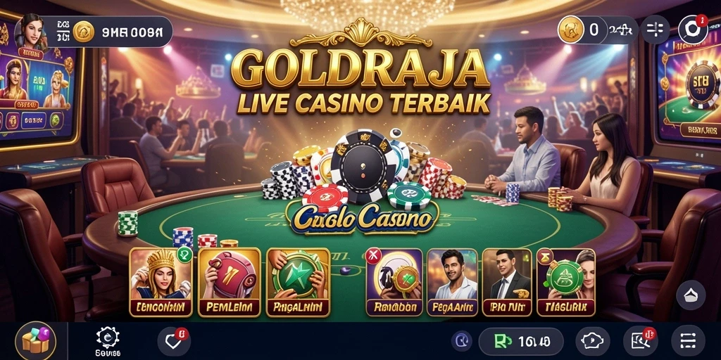 Screenshot gameplay Live Casino yang mendebarkan dan interaktif.
