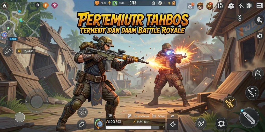 Tampilan penuh aksi dari game Battle Royale JUDOL303 yang seru