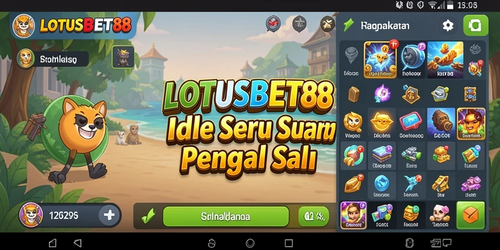 Tampilan layar permainan LOTUSBET88 menampilkan gameplay yang menarik dan santai.
