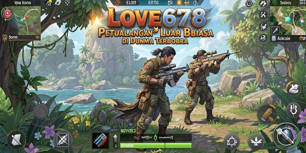 Screenshot menunjukkan eksplorasi mendalam dunia Open World LOVE678.