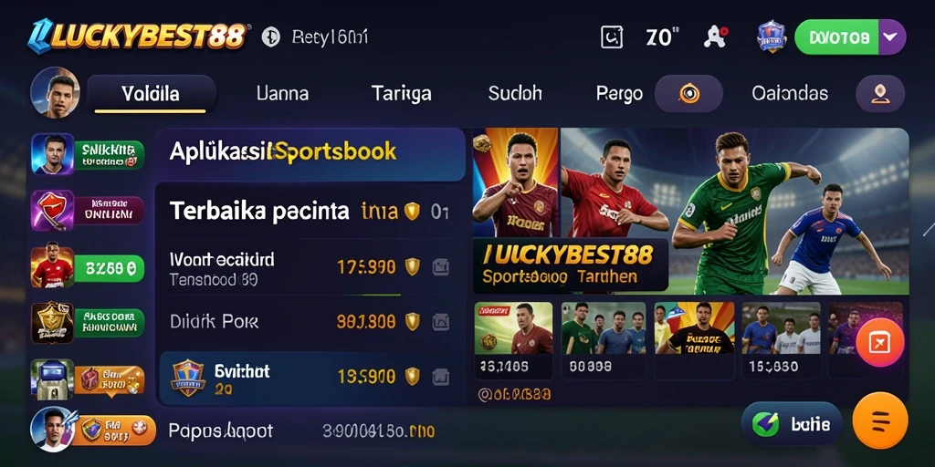 Tampilan utama LUCKYBEST88 dengan berbagai opsi taruhan olahraga.