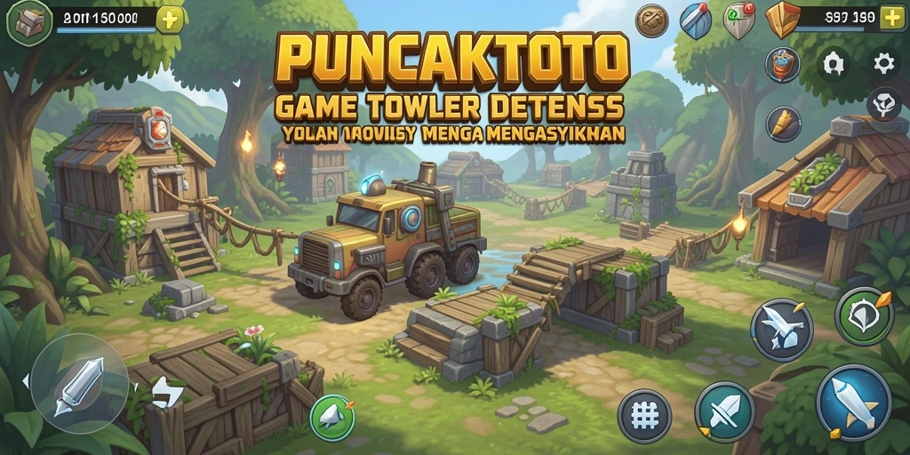 Tampilan gameplay menawan dengan strategi Tower Defense yang mendebarkan.