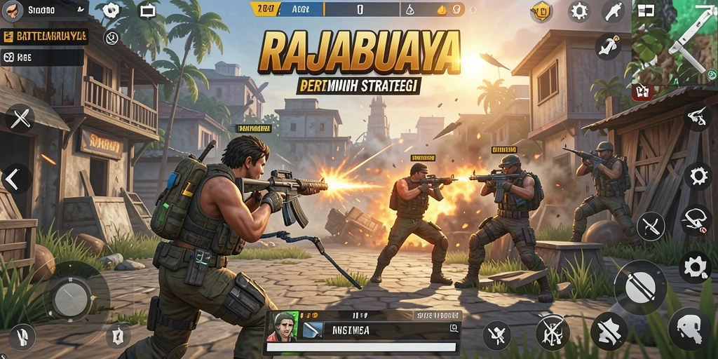 Tampilan gameplay RAJABUAYA dalam pertempuran Battle Royale yang epik.