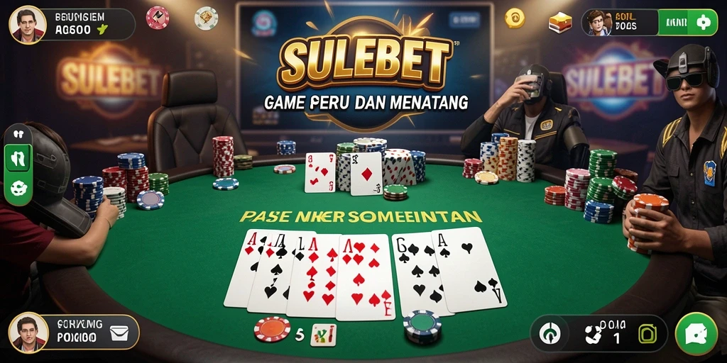 Tampilan gameplay Poker yang mengasyikkan di SULEBET.