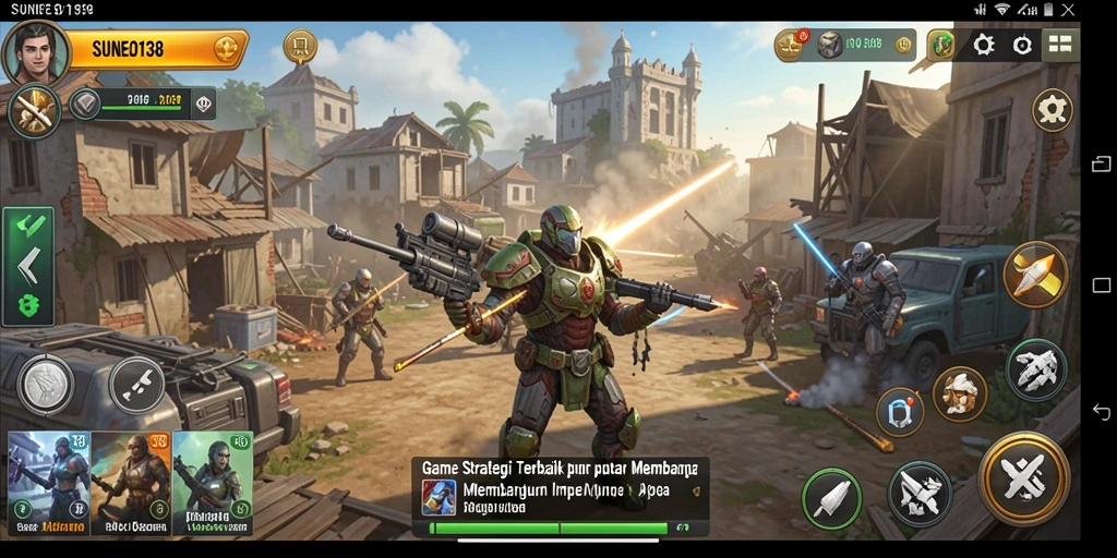 Tampilan gameplay SUNEO138 dengan strategi mendalam dan pertempuran epik.