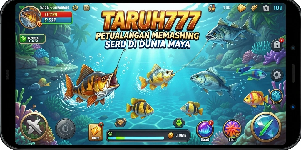 Tampilan gameplay TARUH777 dengan aksi memancing yang seru.