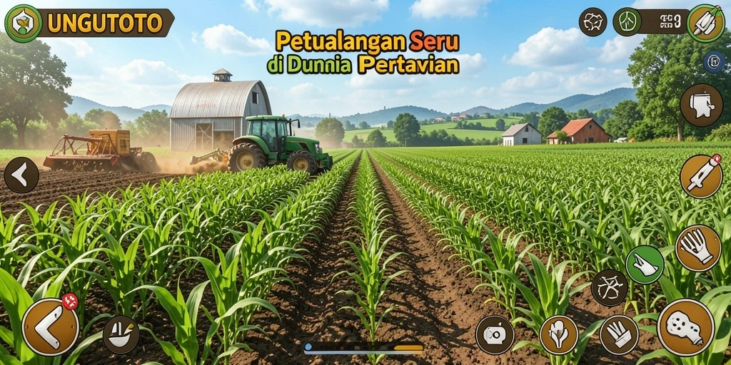 Gameplay seru UNGUTOTO dengan pertanian yang menarik.