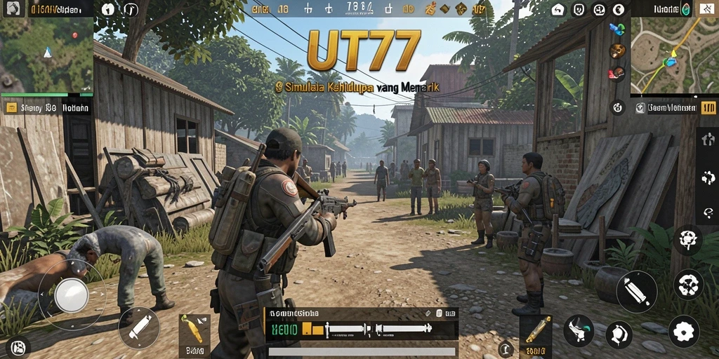 Tampilan gameplay menarik dari UT77 di dunia simulasi.