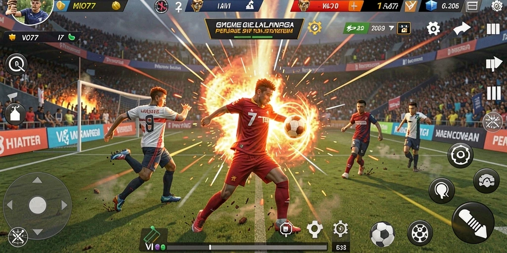 Tangkapan layar dari gameplay seru VIO77 di arena olahraga.