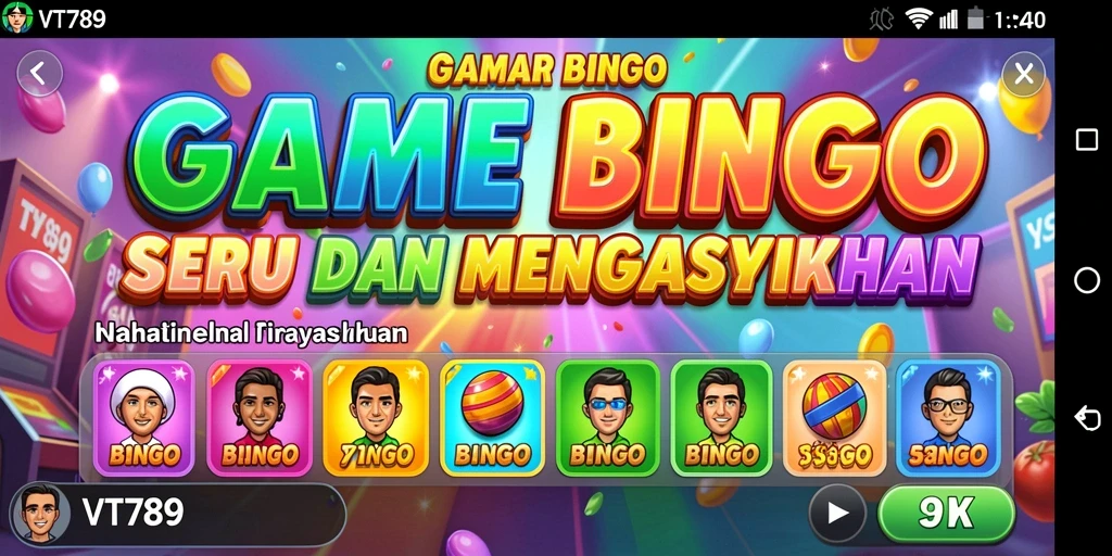 Tampilan gameplay seru dari aplikasi Bingo VT789.