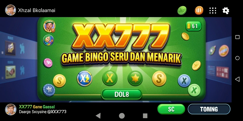 Tampilan gameplay Bingo yang mendebarkan dan interaktif di XXX777.